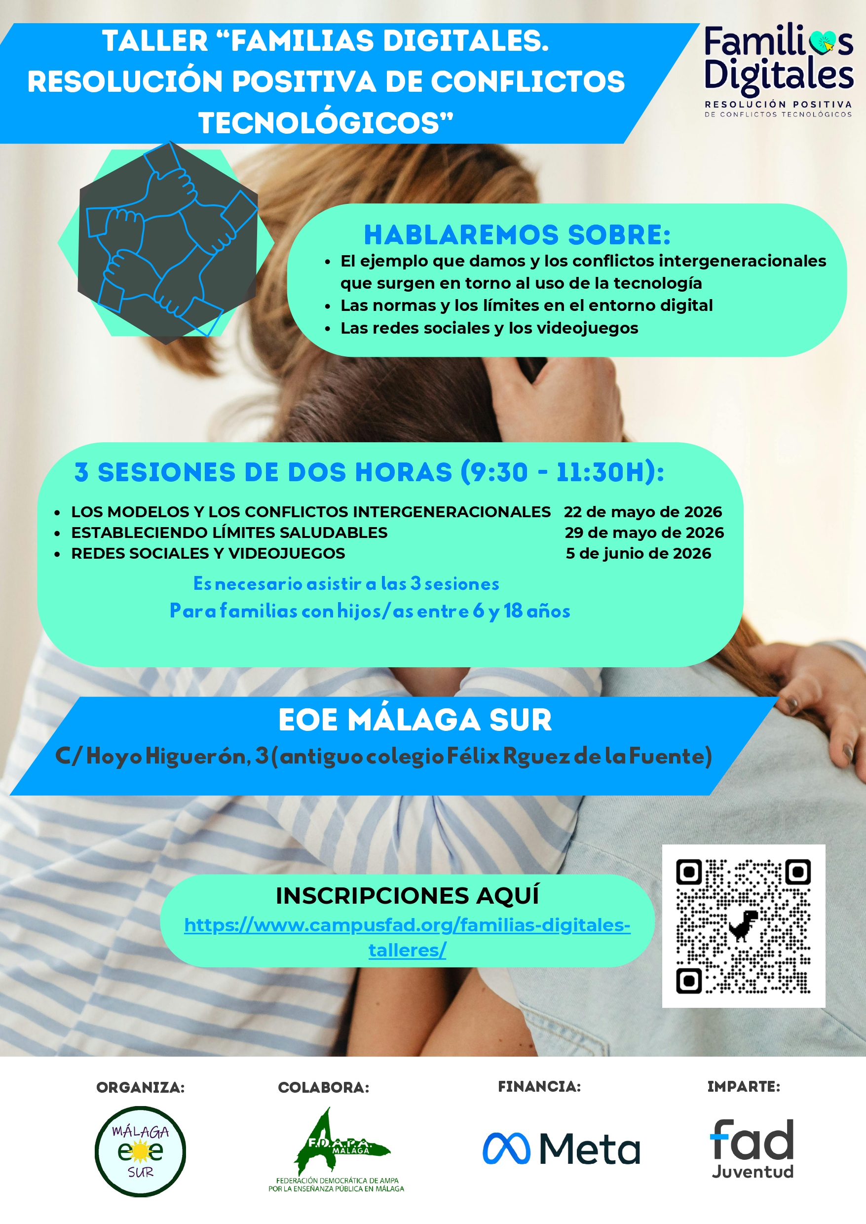 Imagen de la noticia: Talleres formativo para las familias organizados por el EOE Málaga Sur.